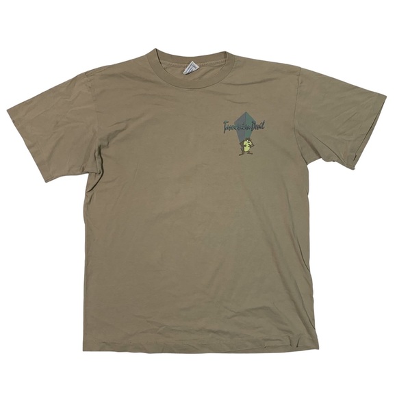 Vintage Tazmanian Devil 90’s 1995 Tan Single Stitch Shirt Mens Size XL Looney - Picture 2 of 7